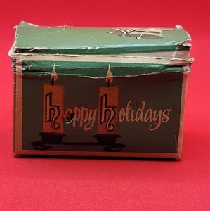 Vintage happy holidays box with 6 matchbooks